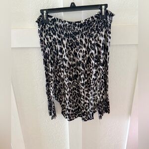Leopard Print Women's Skirt - Black & Taupe Animal Print